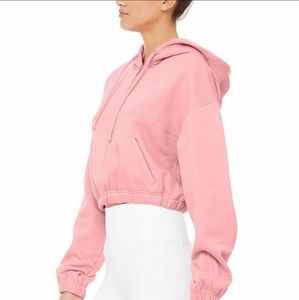 ALO YOGA- STADIUM HALF ZIP HOODIE